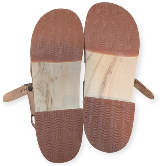 Kurier Clogs Charlie Low Heel Tan Light Brown Size 8.5 Round Toe - Picture 3 of 10